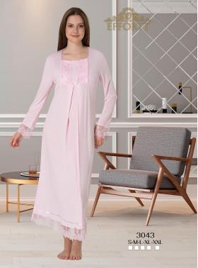 Effortt 3043 PEMBE Dantelli Hamile Lohusa Gecelik